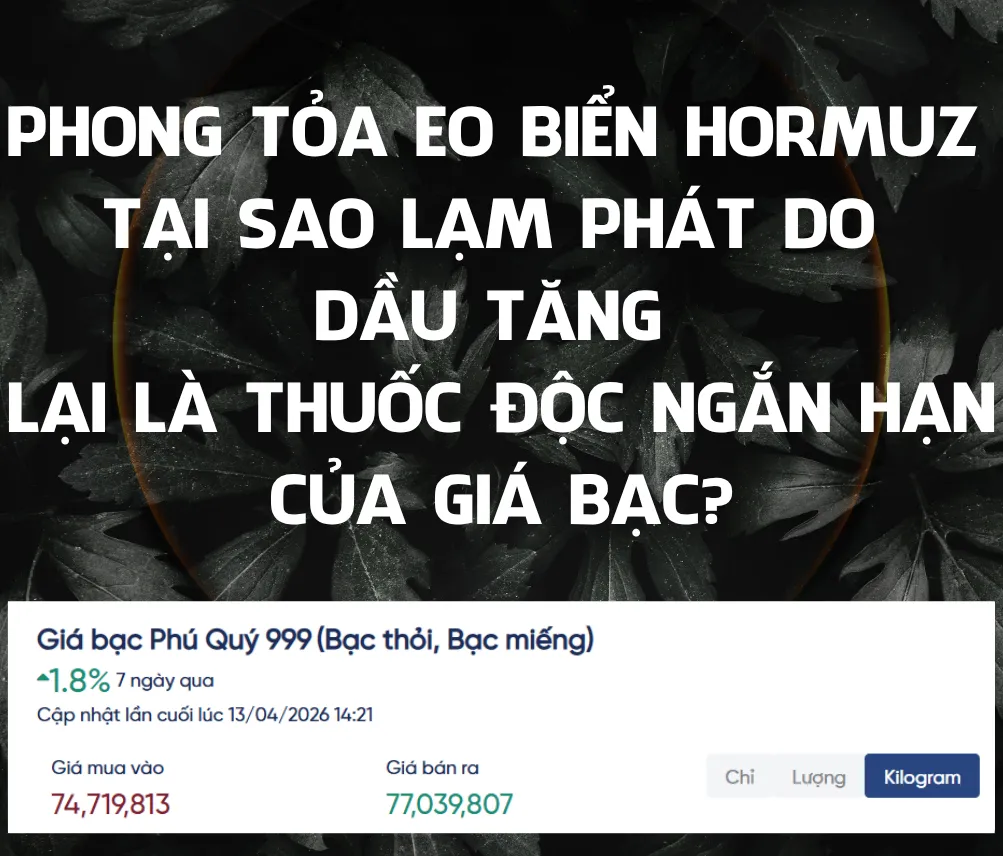 PHONG TỎA EO BIỂN HORMUZ: TẠI SAO LẠM PHÁT DO DẦU TĂNG LẠI LÀ THUỐC ĐỘC NGẮN HẠN CỦA GIÁ BẠC?